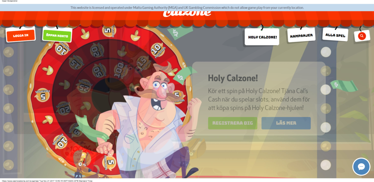 Calzone Casino Spelautomater