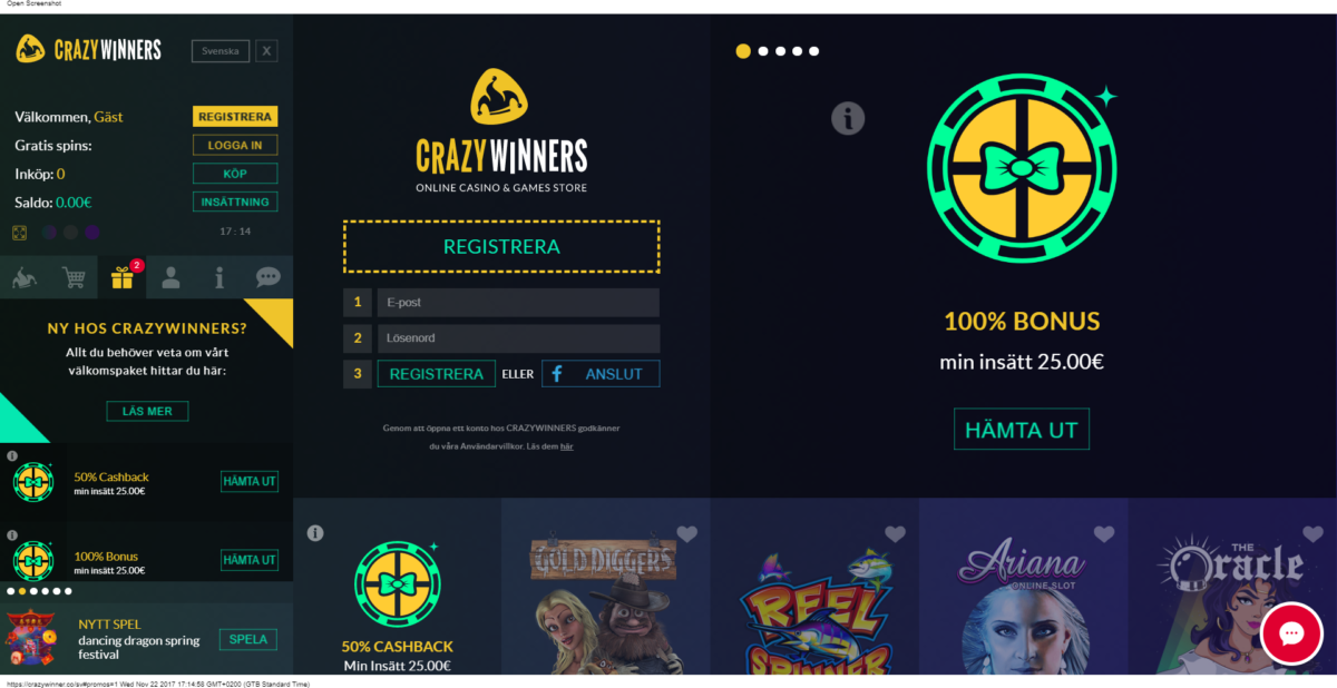 Crazy Winners Casino Bonus