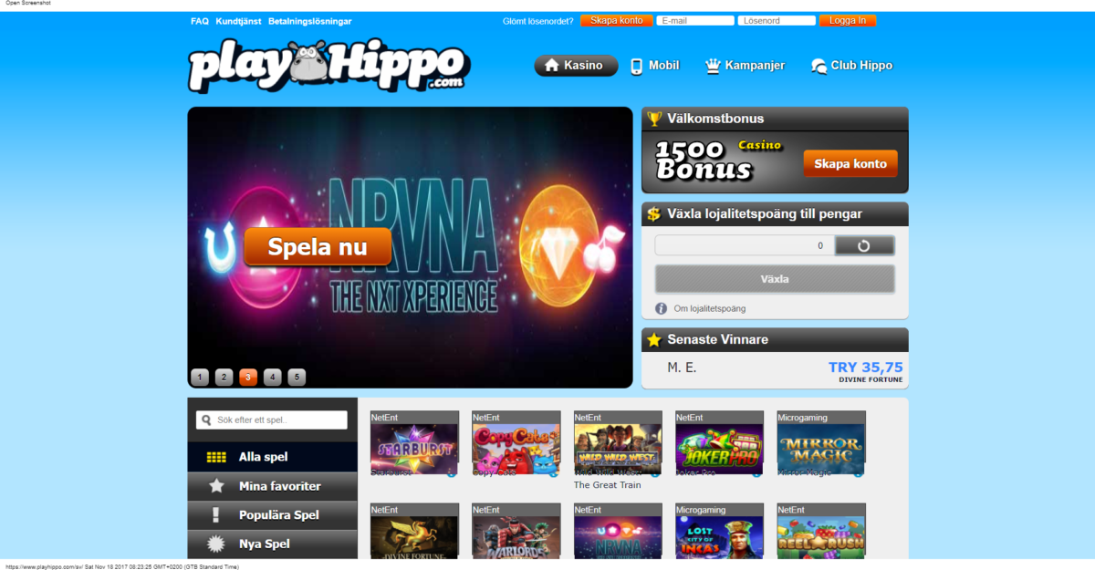 Play Hippo Casino Recension