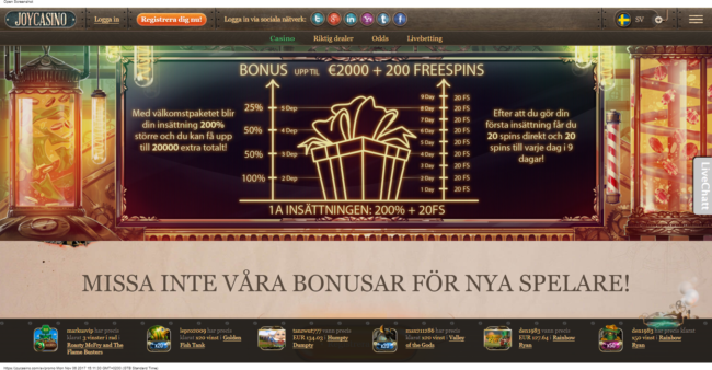 Joy Casino Bonus